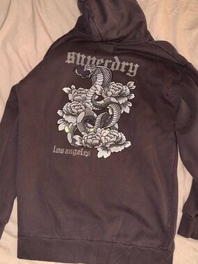 Superdry Tattoo Rhinestone Snake Hoodie Dress
